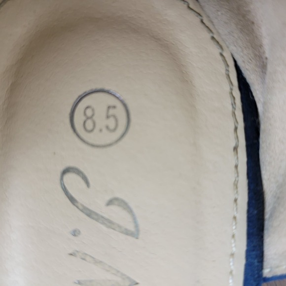 J Mark Womens Sandals 8.5 Blue Suede Pointed Toe Buckle Strap D'Orsay Flats - Picture 8 of 10